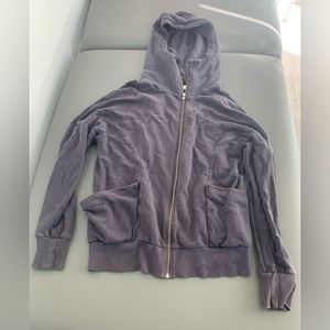 Free People FP Gray Sweatshirt Hoodie Full Zip Jacket Womens S/P